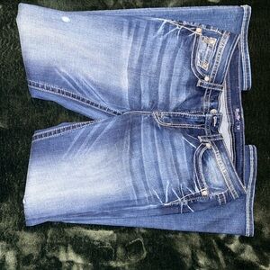 Miss Me Women's Blue Straight Leg Jeans